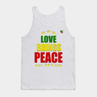 Peace & Love, Good Vibes, Reggae, Jamaica, Rasta Tank Top